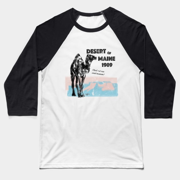 VINTAGE DESERT OF MAINE Baseball T-Shirt by Scary Stories from Camp Roanoke